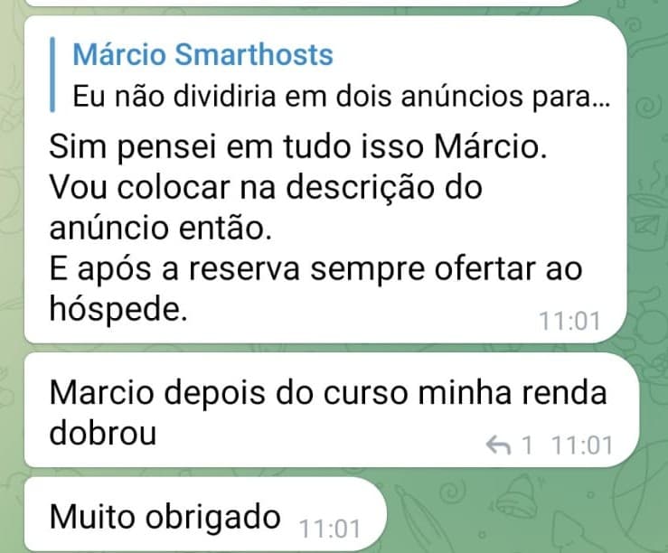 Depoimento real de anfitrião nas lives do Márcio