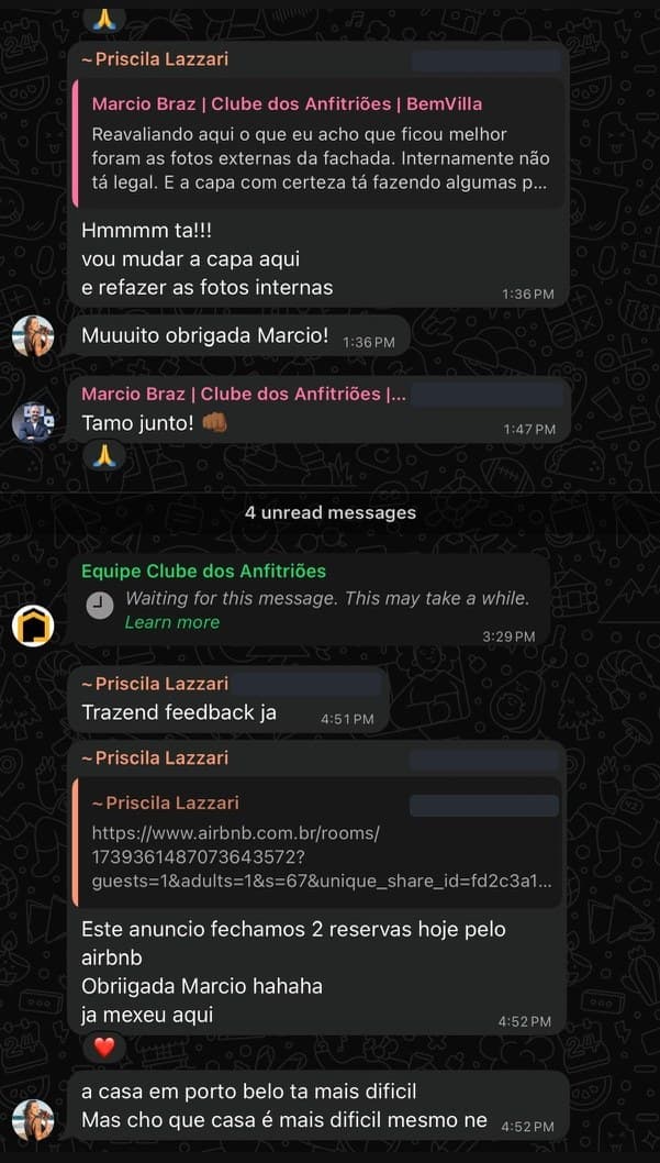 Depoimento real de anfitrião nas lives do Márcio