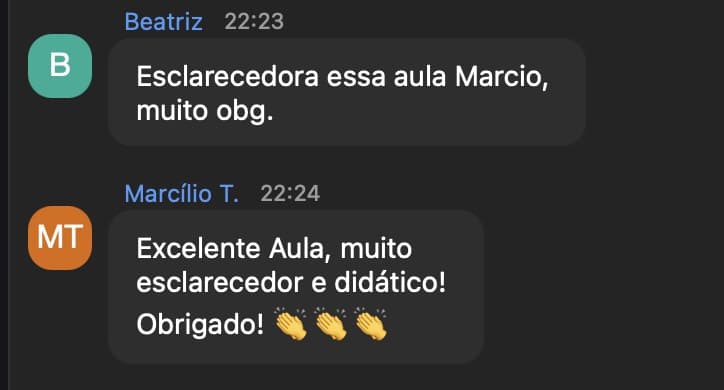 Depoimento real de anfitrião nas lives do Márcio